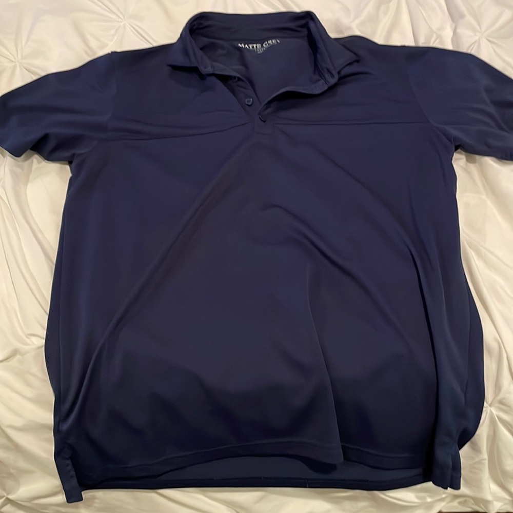 Matte Grey golf polo, Size L.